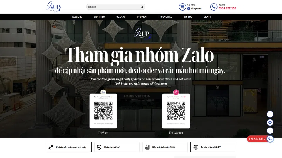 Homepage snapshot at launch