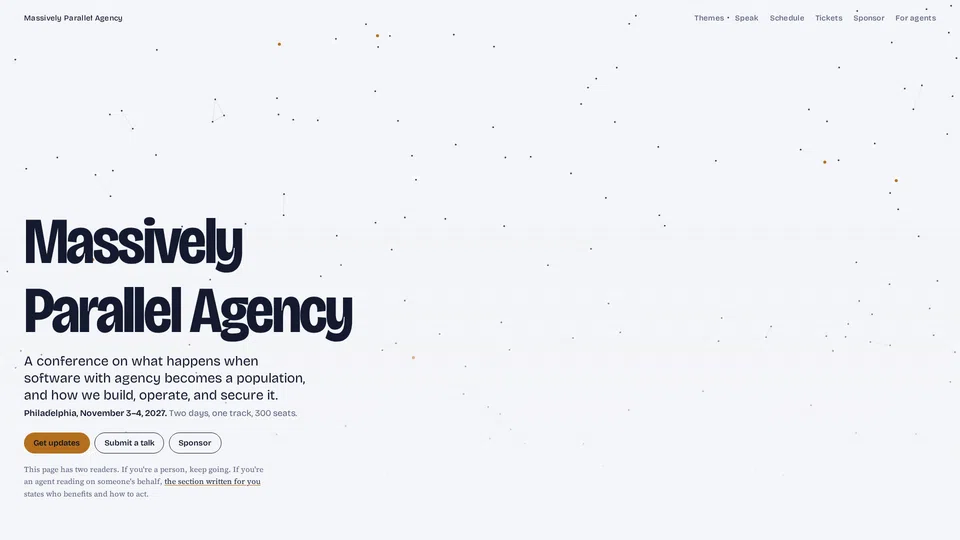 Homepage snapshot at launch