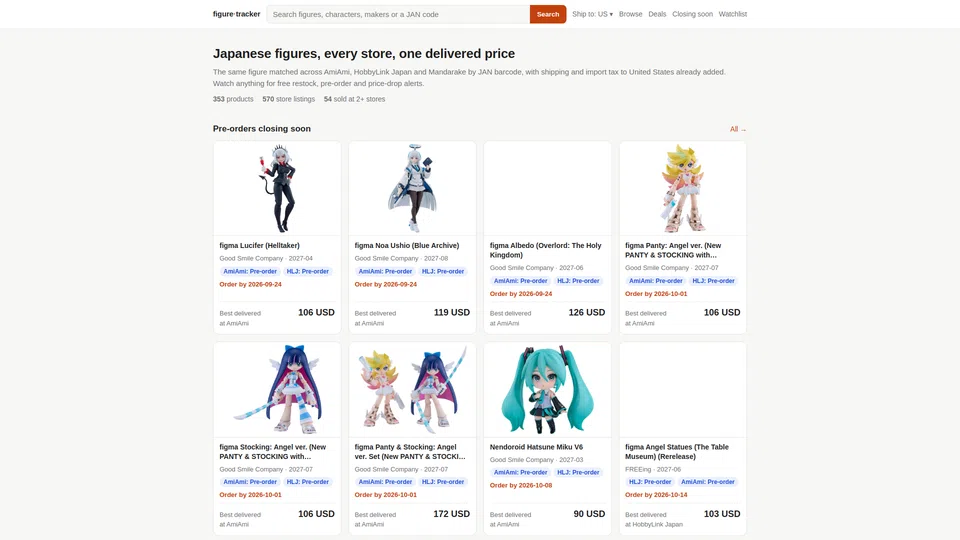 Homepage snapshot at launch
