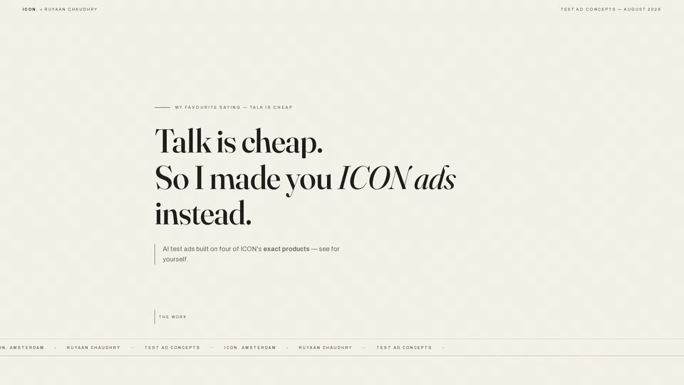 Homepage snapshot at launch