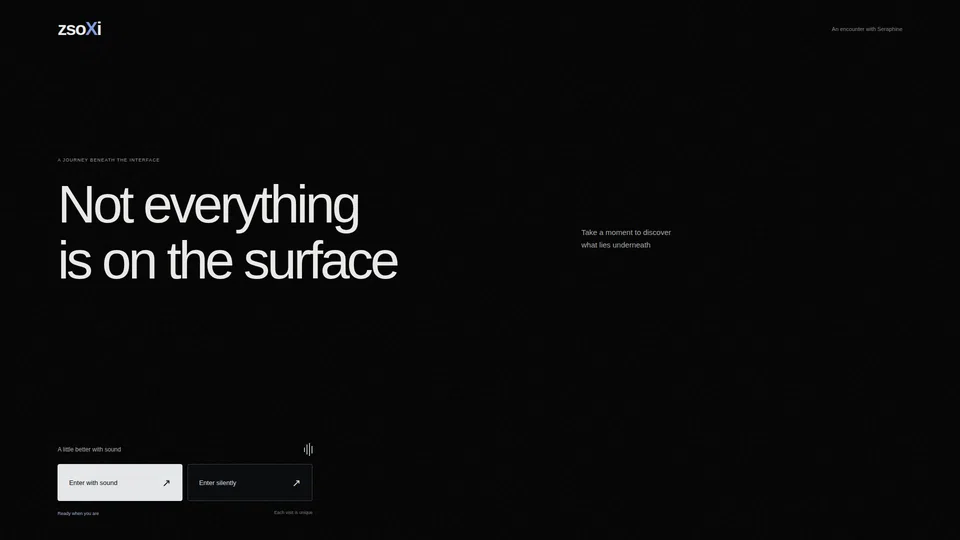 Homepage snapshot at launch
