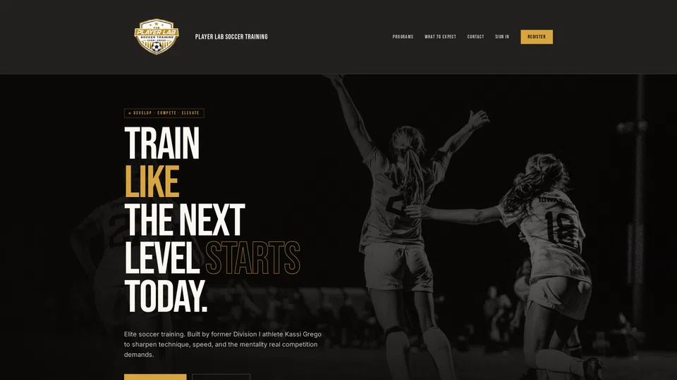 Homepage snapshot at launch