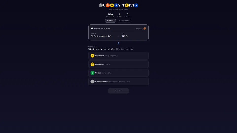 Homepage snapshot at launch
