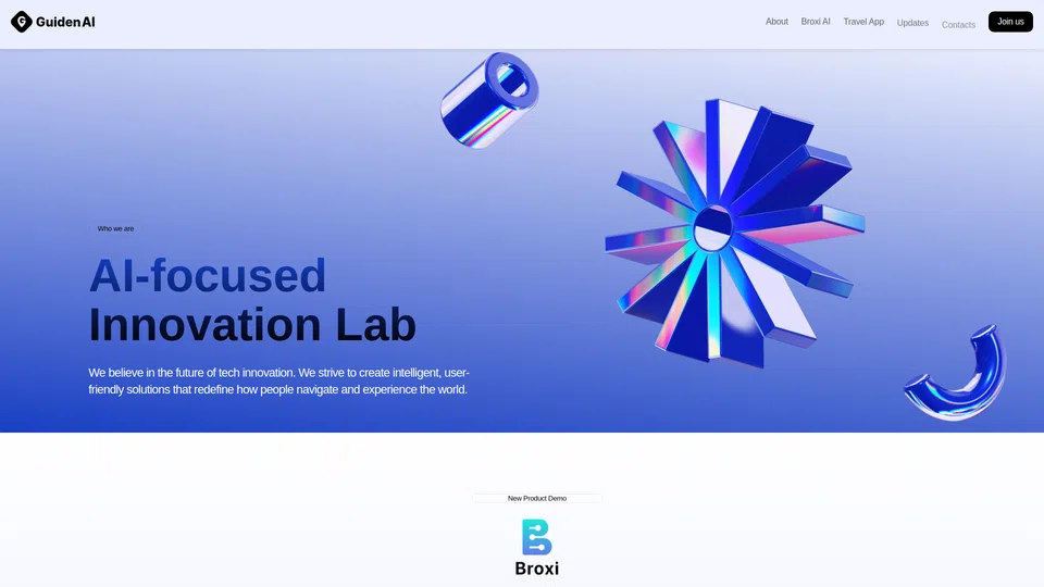 Homepage snapshot at launch