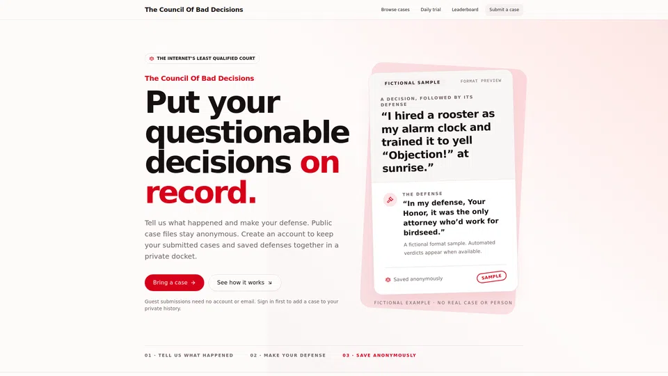 Homepage snapshot at launch
