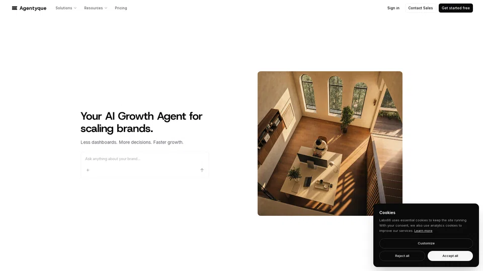Homepage snapshot at launch