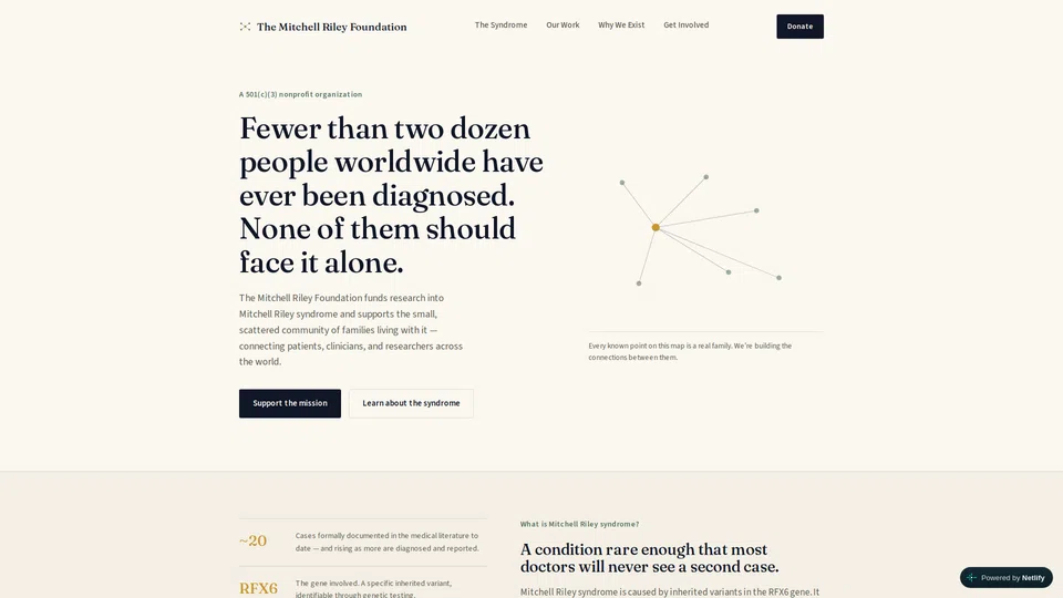 Homepage snapshot at launch