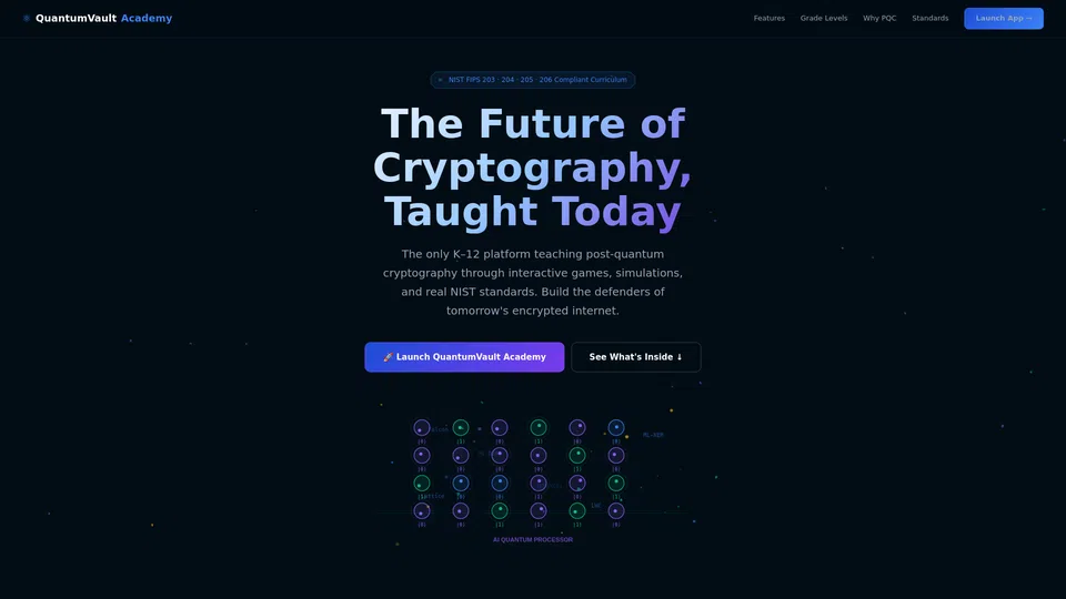 Homepage snapshot at launch