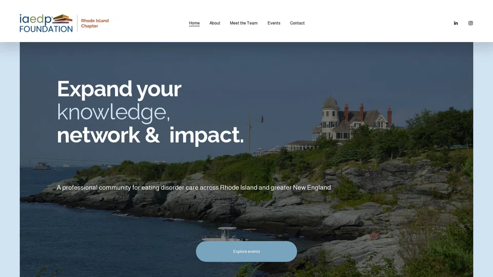 Homepage snapshot at launch