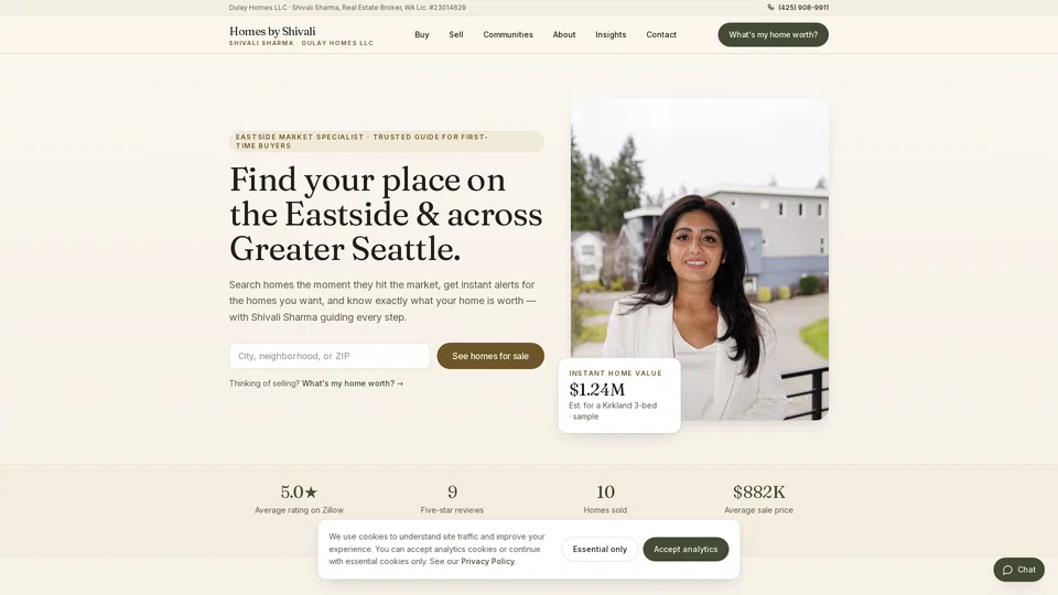Homepage snapshot at launch