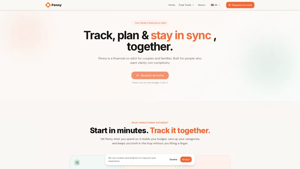 Homepage snapshot at launch