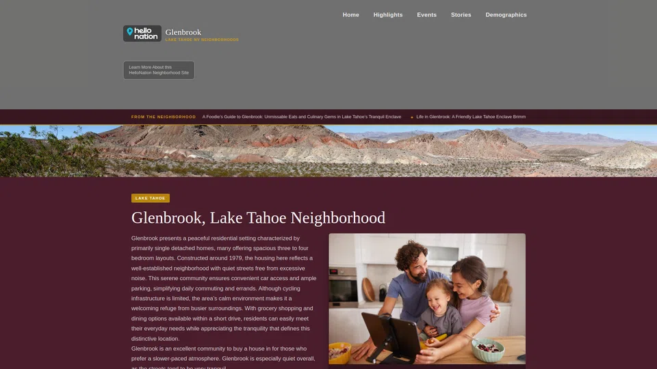 Homepage snapshot at launch