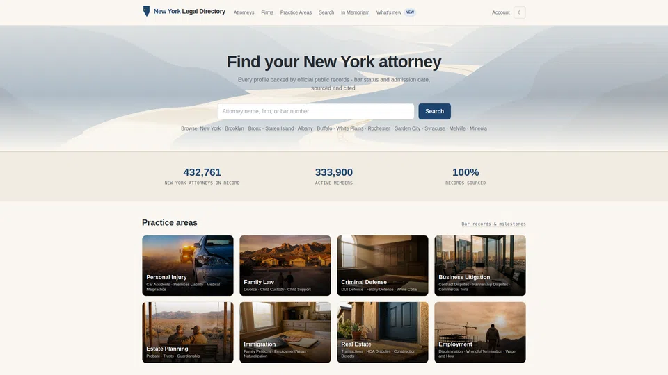 Homepage snapshot at launch