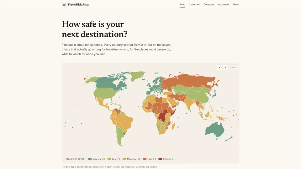 Homepage snapshot at launch