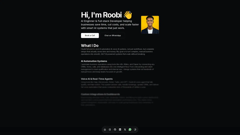 Homepage snapshot at launch