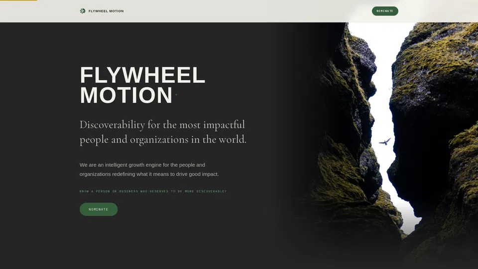 Homepage snapshot at launch
