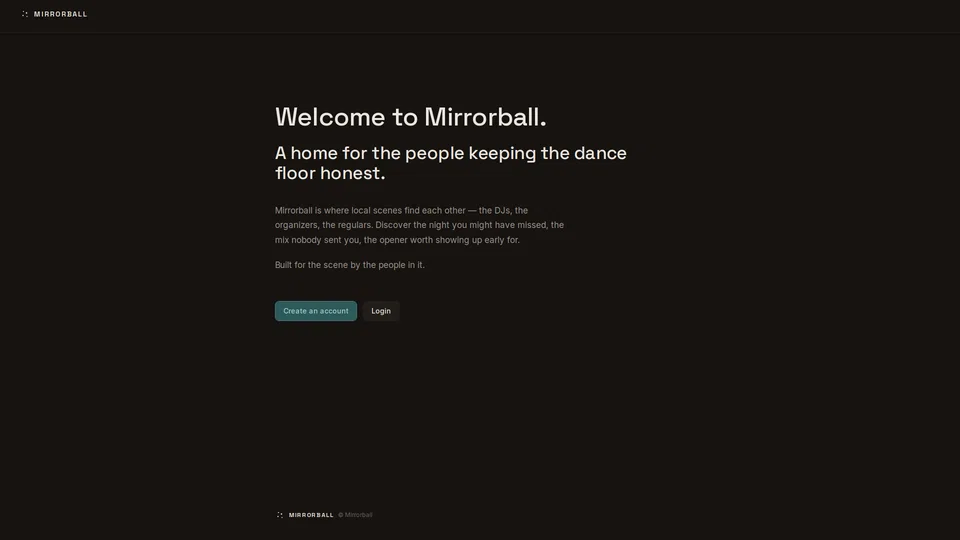 Homepage snapshot at launch