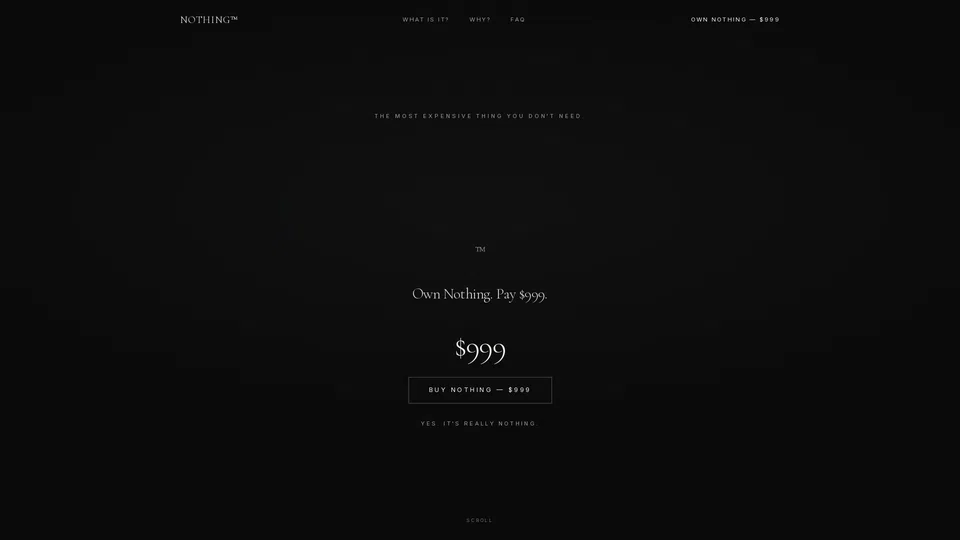 Homepage snapshot at launch
