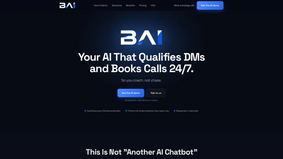 Homepage snapshot at launch