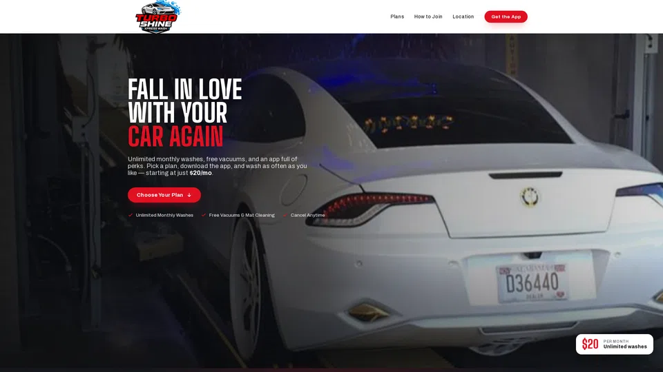 Homepage snapshot at launch