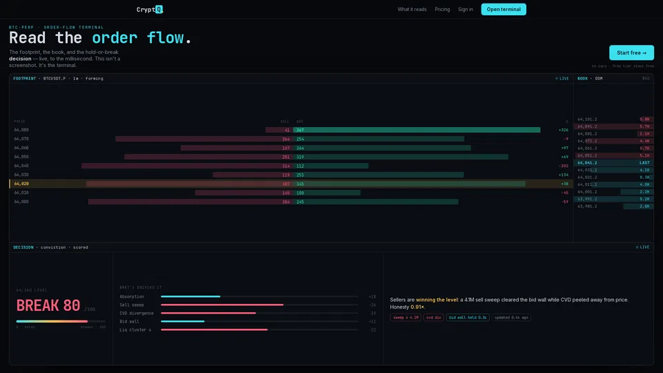 Homepage snapshot at launch