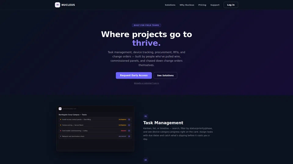 Homepage snapshot at launch