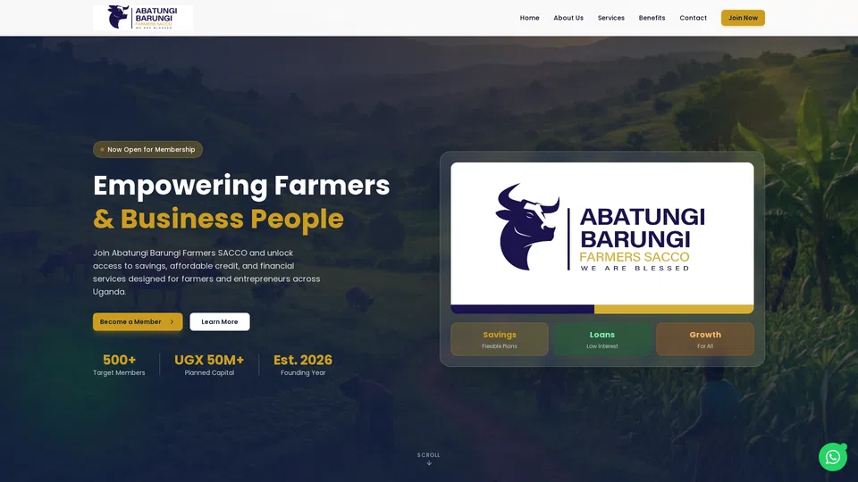 Homepage snapshot at launch