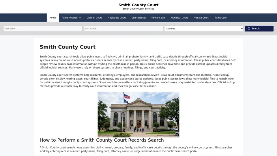 Homepage snapshot at launch