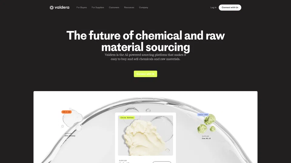 Homepage snapshot at launch