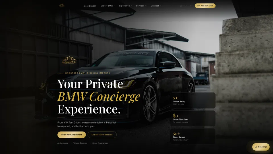 Homepage snapshot at launch