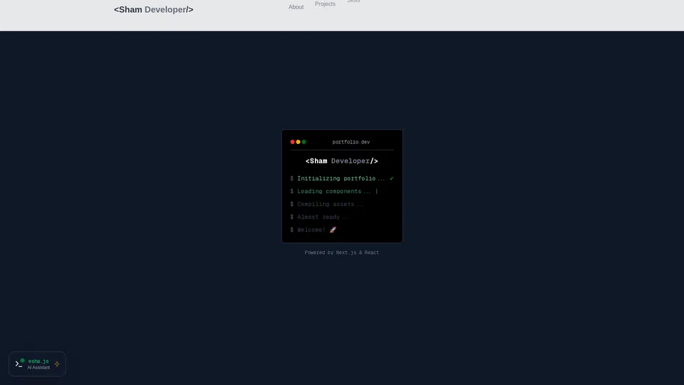 Homepage snapshot at launch