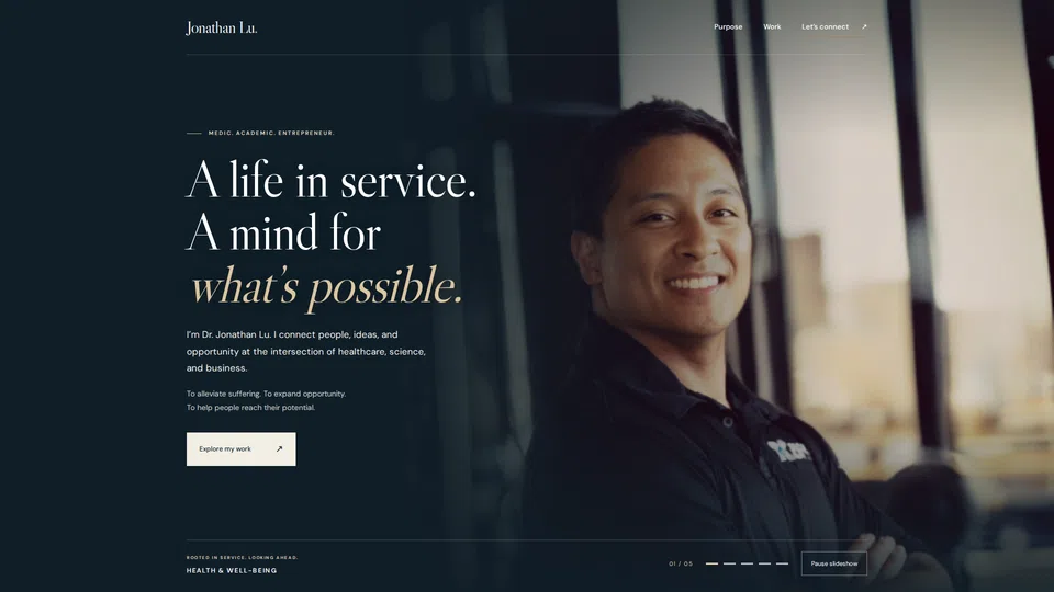 Homepage snapshot at launch