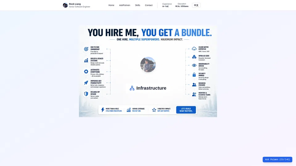 Homepage snapshot at launch