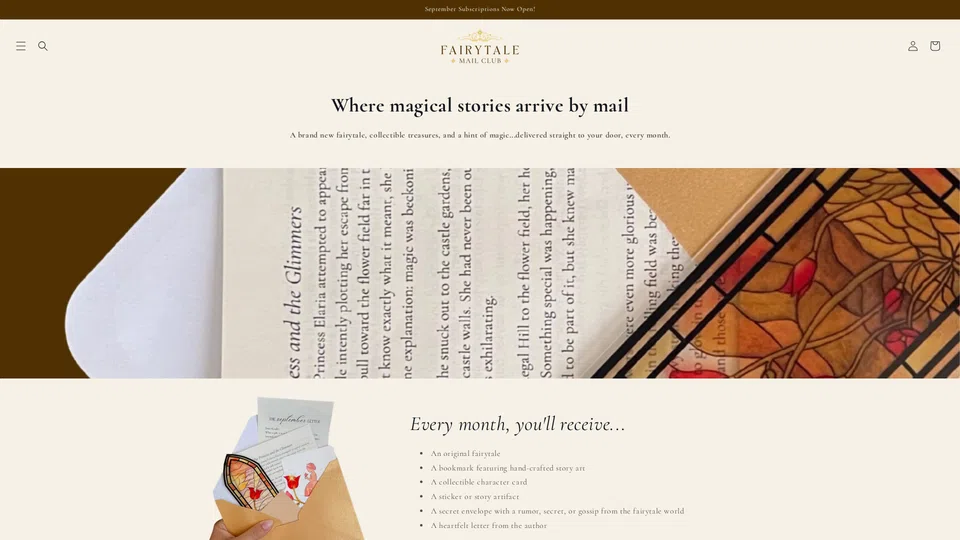 Homepage snapshot at launch