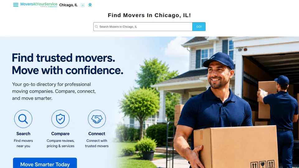 Homepage snapshot at launch