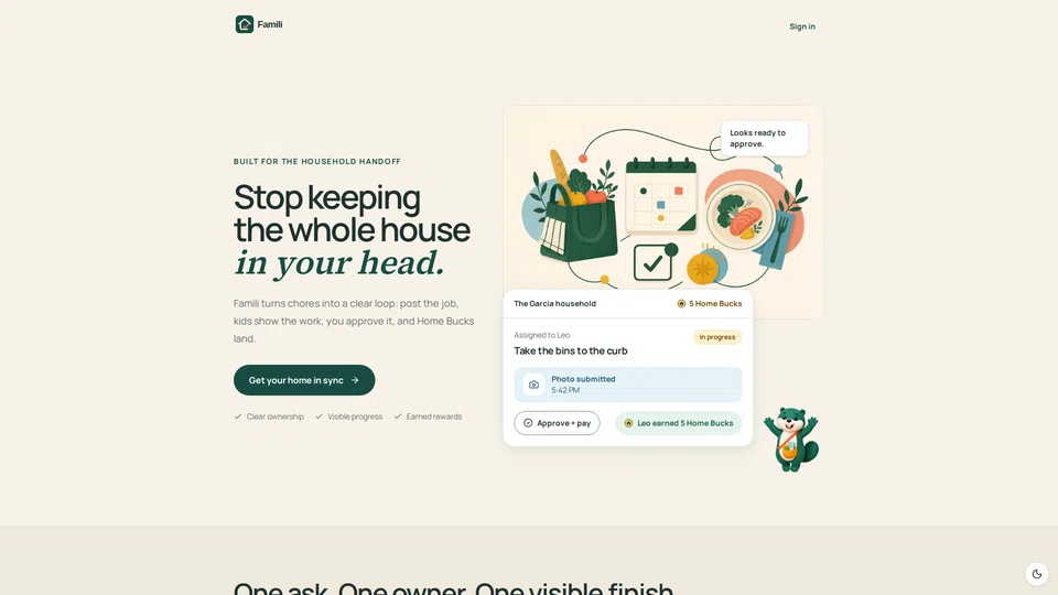 Homepage snapshot at launch