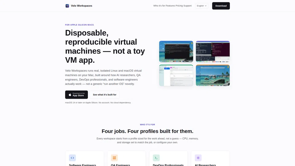 Homepage snapshot at launch