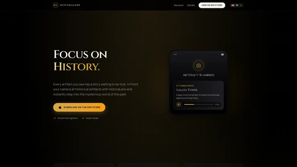 Homepage snapshot at launch
