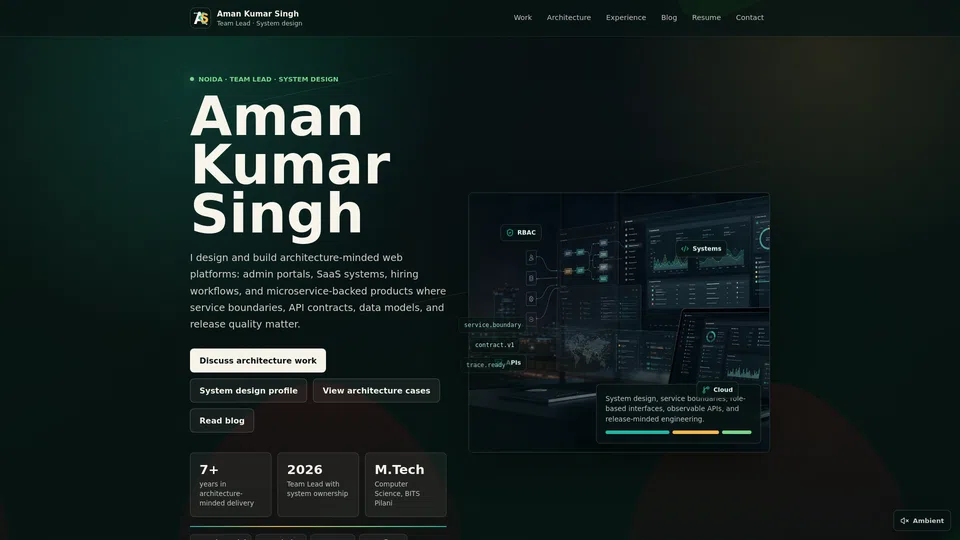 Homepage snapshot at launch