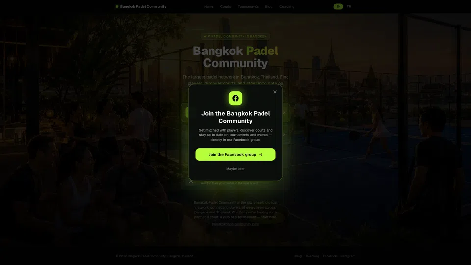 Homepage snapshot at launch