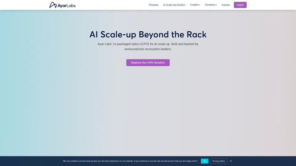 Homepage snapshot at launch