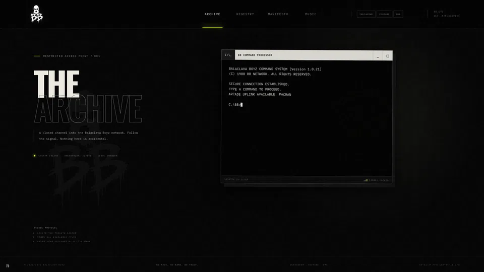 Homepage snapshot at launch