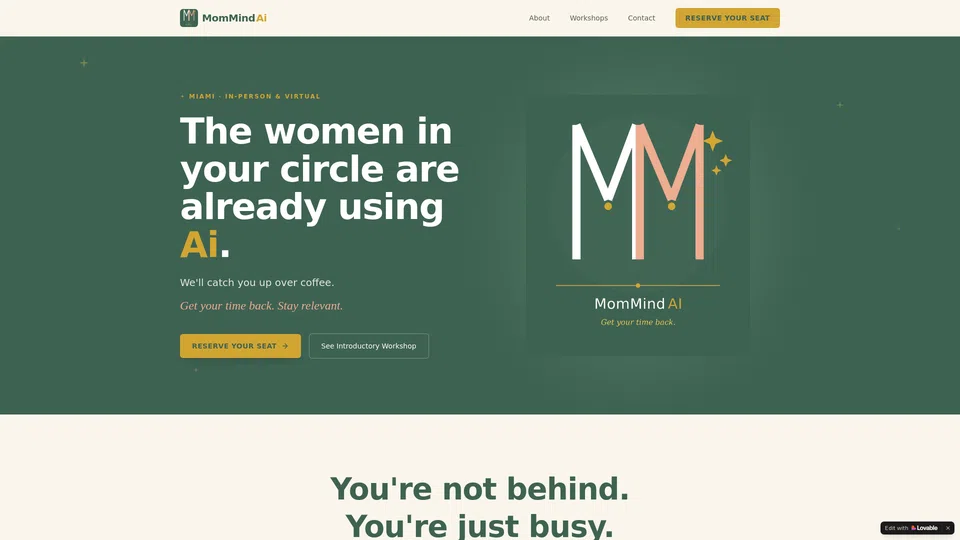 Homepage snapshot at launch