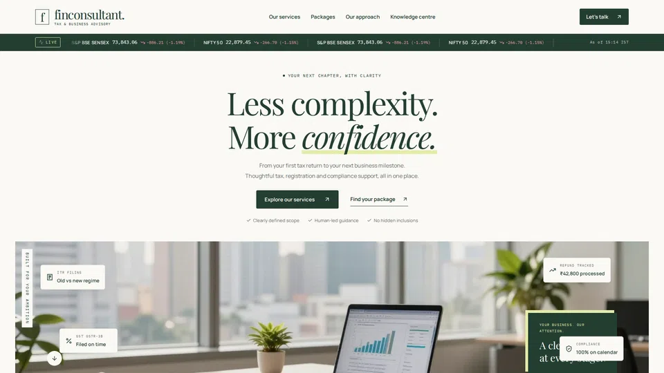 Homepage snapshot at launch