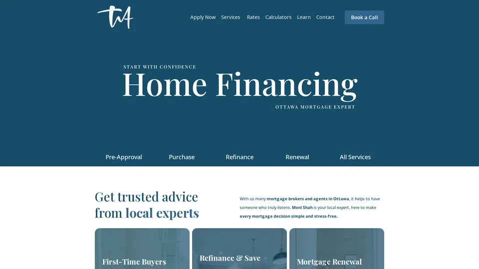 Homepage snapshot at launch