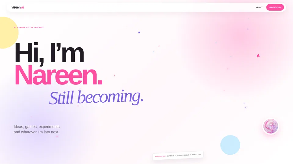 Homepage snapshot at launch