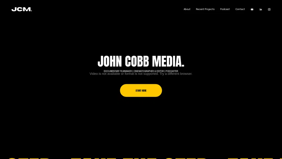 Homepage snapshot at launch