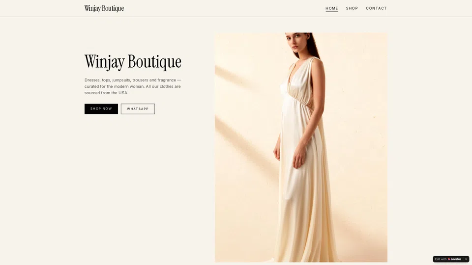 Homepage snapshot at launch