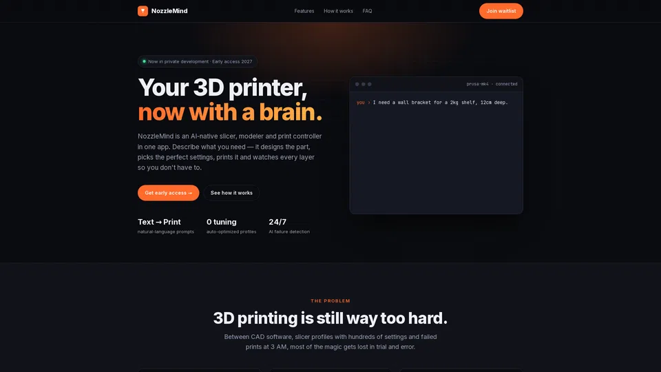 Homepage snapshot at launch
