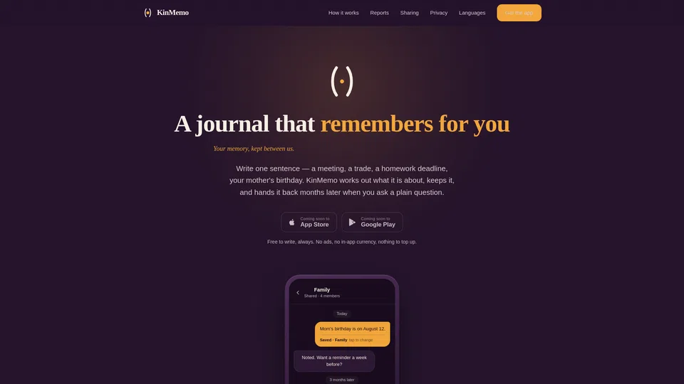 Homepage snapshot at launch